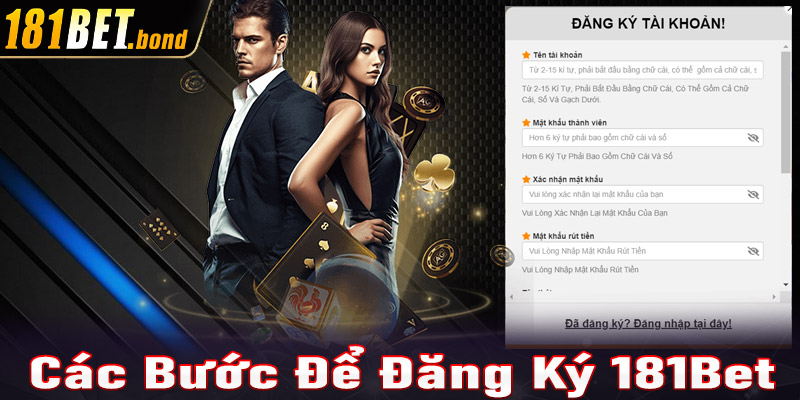 Hướng dẫn chi tiết các bước đăng ký 181Bet cho người chơi mới