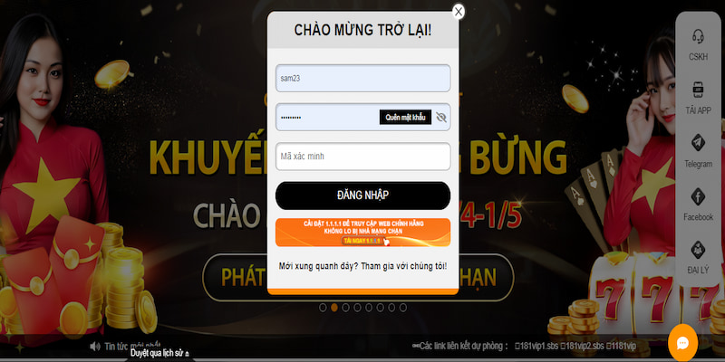 Đăng nhập 181Bet trên website dễ dàng